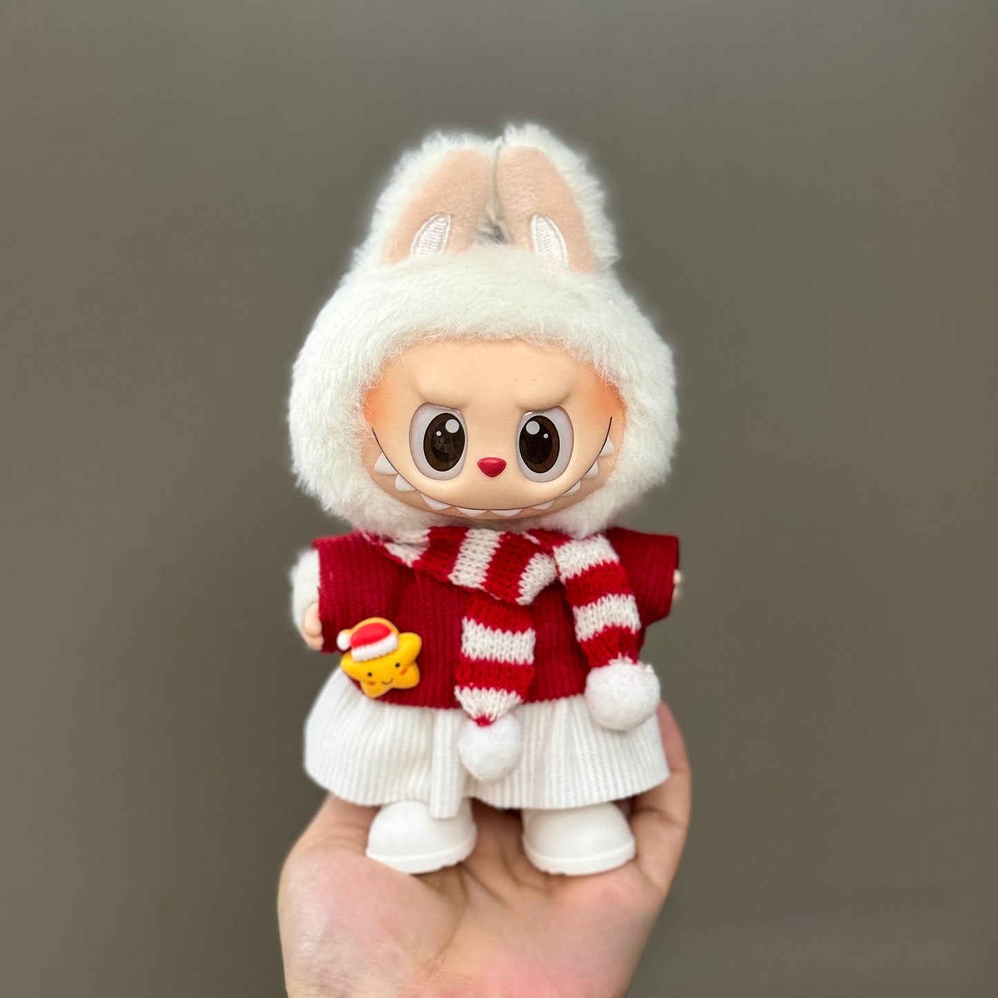 Applicable Only for Clothes Labubu Doll Clothes 123 Generation Labubu Clothes 17cm Pendant Plush Doll Set Dress