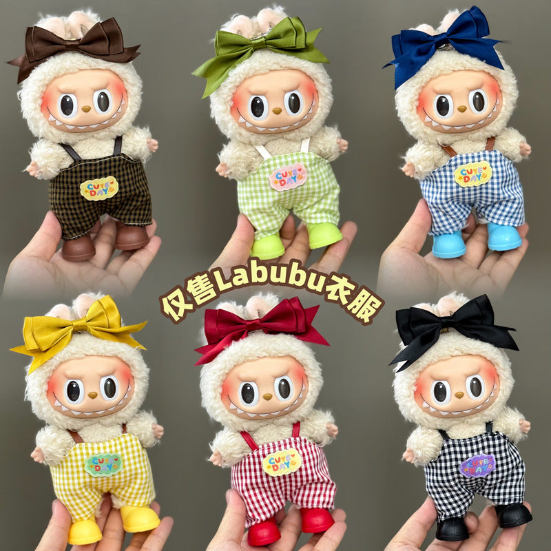 Applicable Only for Clothes Labubu Doll Clothes 123 Generation Labubu Clothes 17cm Pendant Plush Doll Set Dress