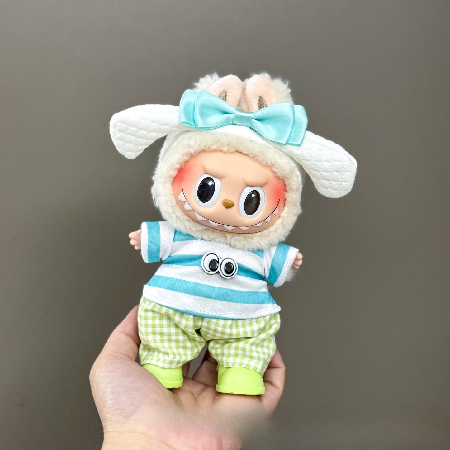 Applicable Only for Clothes Labubu Doll Clothes 123 Generation Labubu Clothes 17cm Pendant Plush Doll Set Dress
