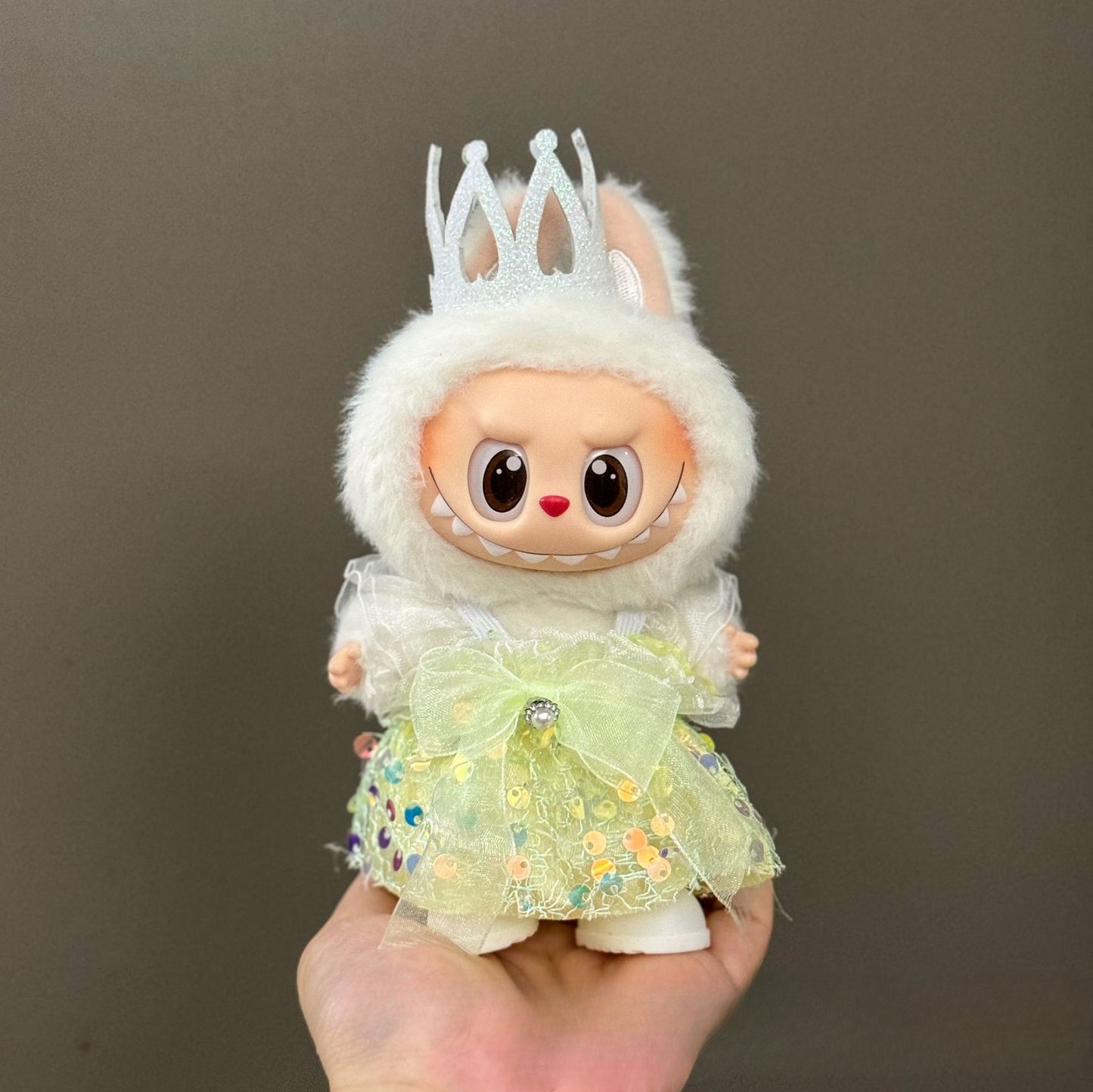 Applicable Only for Clothes Labubu Doll Clothes 123 Generation Labubu Clothes 17cm Pendant Plush Doll Set Dress