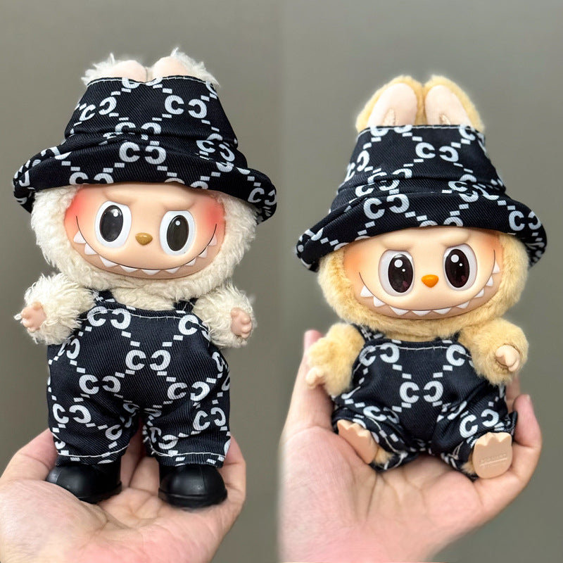 Applicable Only for Clothes Labubu Doll Clothes 123 Generation Labubu Clothes 17cm Pendant Plush Doll Set Dress