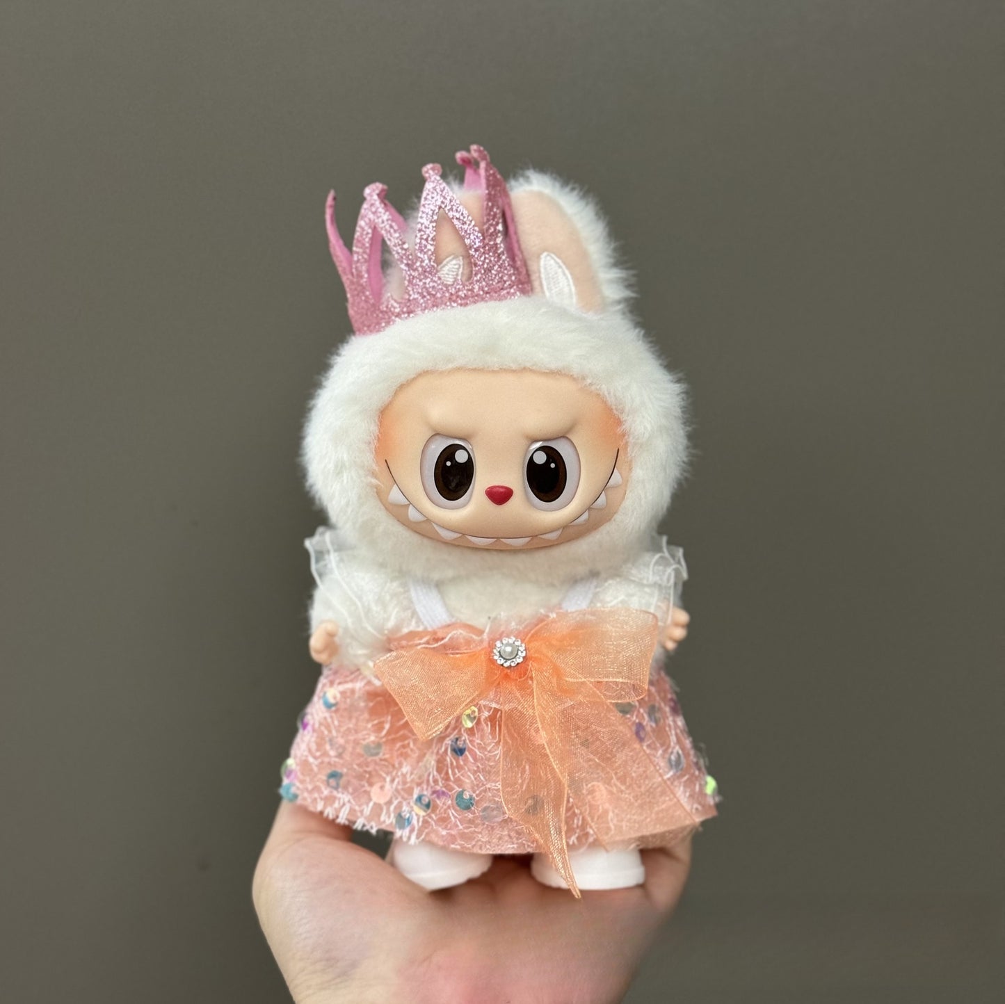 Applicable Only for Clothes Labubu Doll Clothes 123 Generation Labubu Clothes 17cm Pendant Plush Doll Set Dress