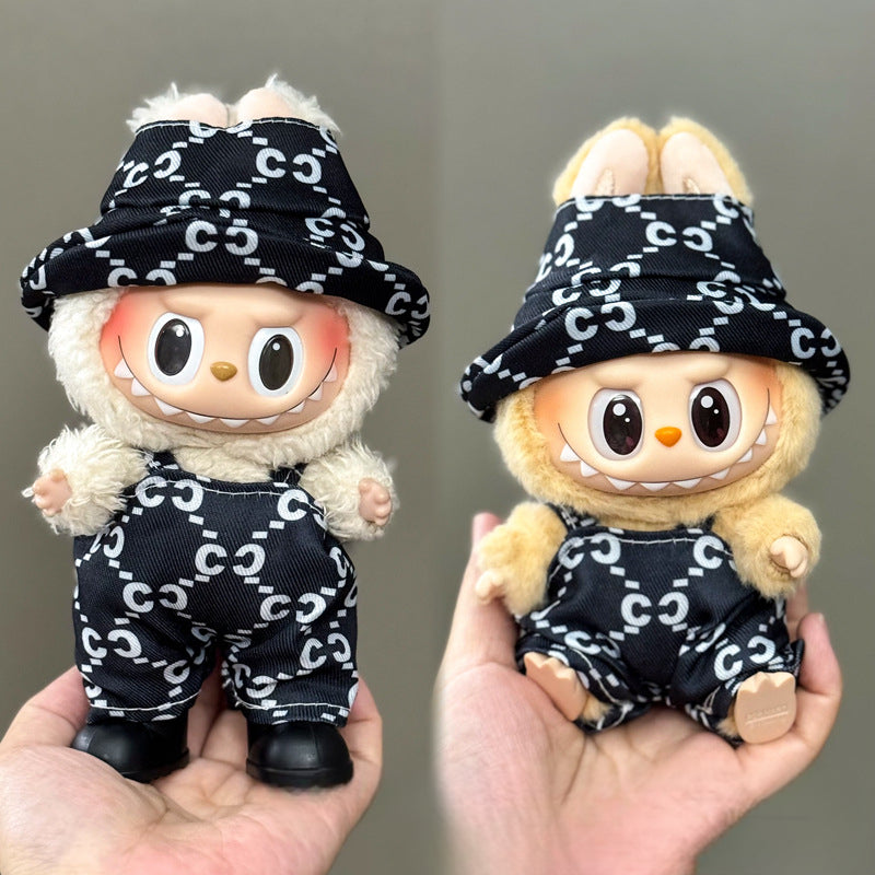 Applicable Only for Clothes Labubu Doll Clothes 123 Generation Labubu Clothes 17cm Pendant Plush Doll Set Dress
