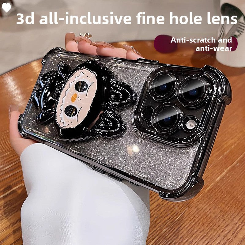Labubu Stand Compatible with Huawei Phone Case with Makeup Mirror Full Coverage Anti-drop Women's Wholesale Free Shipping