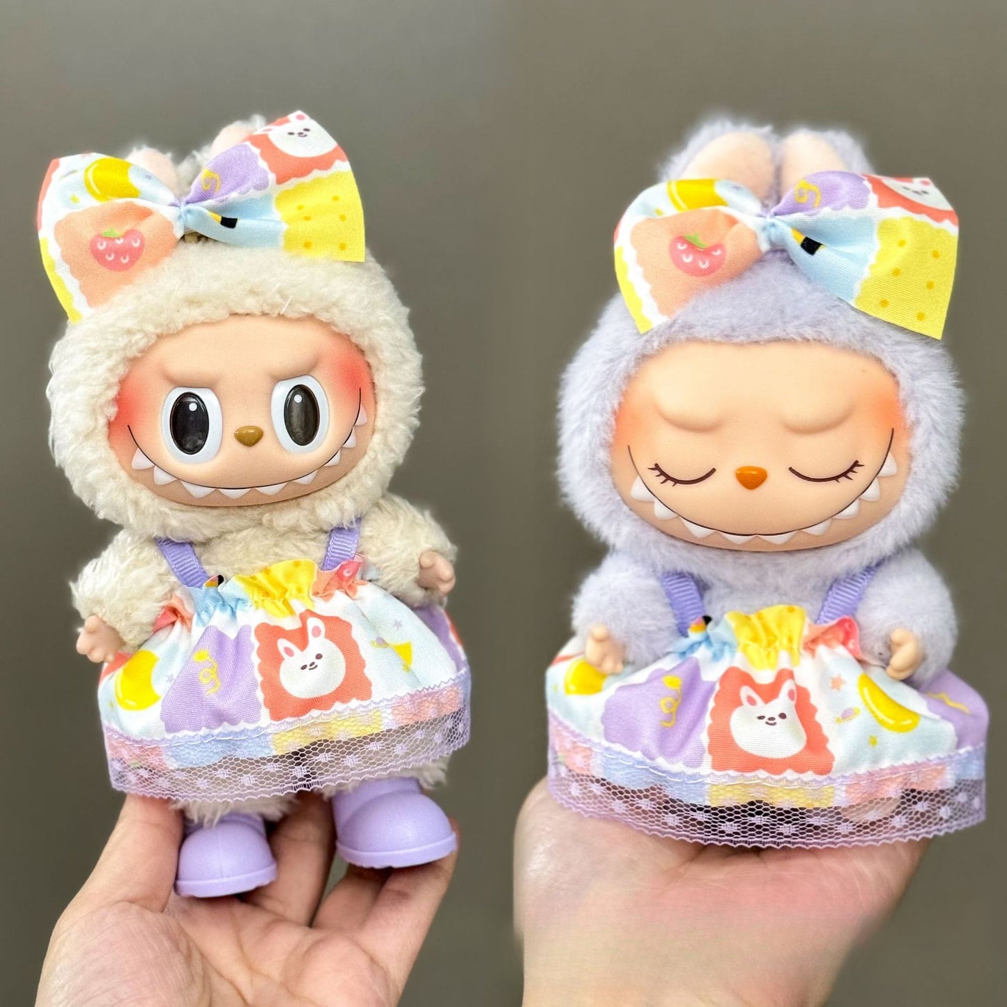 Applicable Only for Clothes Labubu Doll Clothes 123 Generation Labubu Clothes 17cm Pendant Plush Doll Set Dress