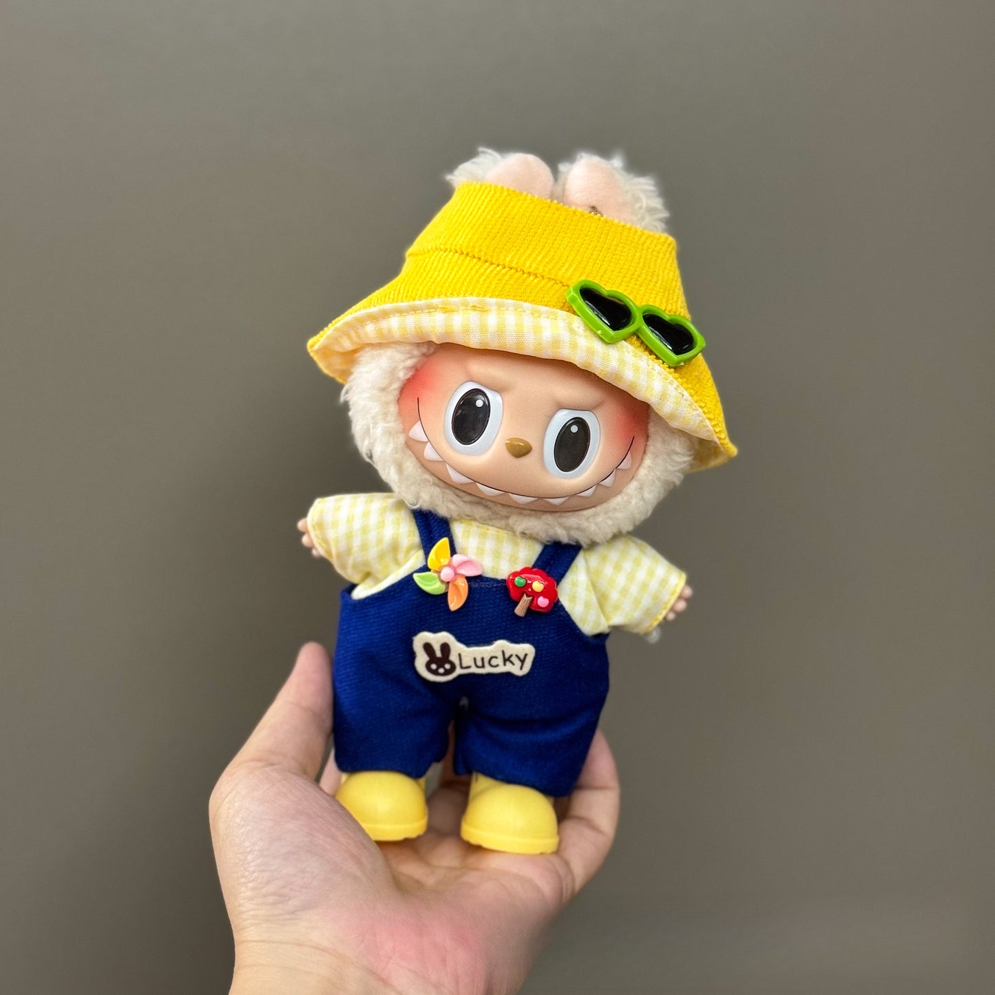 Applicable Only for Clothes Labubu Doll Clothes 123 Generation Labubu Clothes 17cm Pendant Plush Doll Set Dress