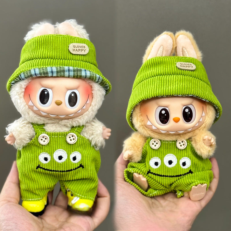Applicable Only for Clothes Labubu Doll Clothes 123 Generation Labubu Clothes 17cm Pendant Plush Doll Set Dress