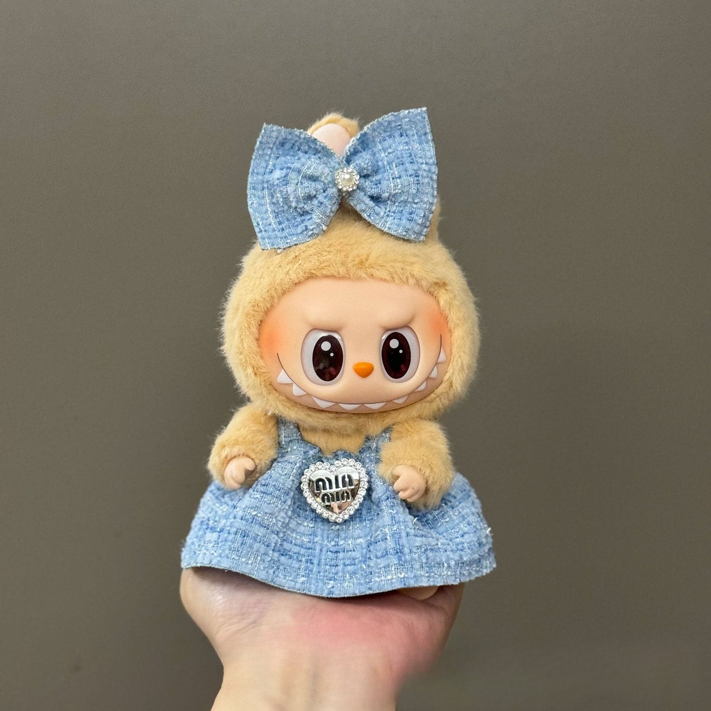 Applicable Only for Clothes Labubu Doll Clothes 123 Generation Labubu Clothes 17cm Pendant Plush Doll Set Dress