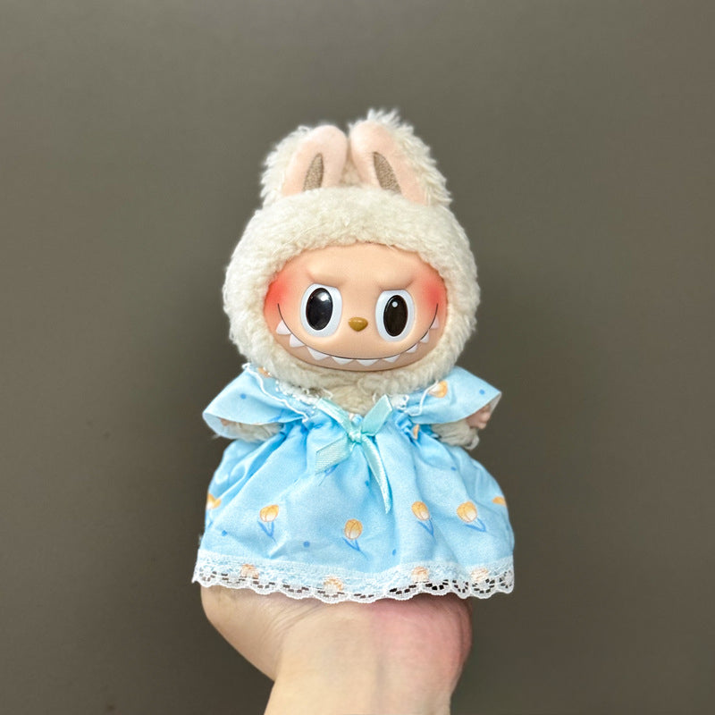 Applicable Only for Clothes Labubu Doll Clothes 123 Generation Labubu Clothes 17cm Pendant Plush Doll Set Dress