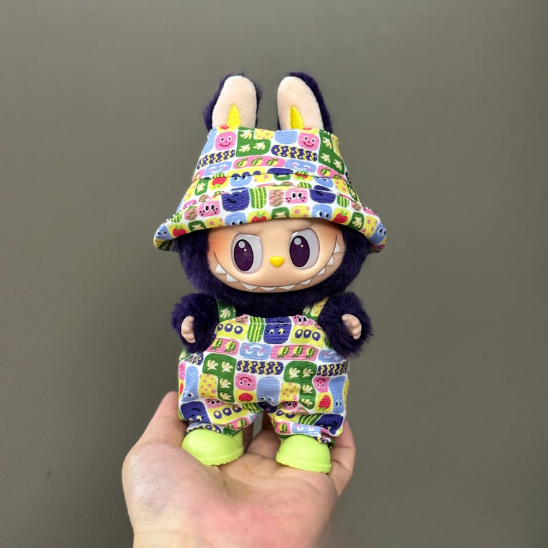 Applicable Only for Clothes Labubu Doll Clothes 123 Generation Labubu Clothes 17cm Pendant Plush Doll Set Dress