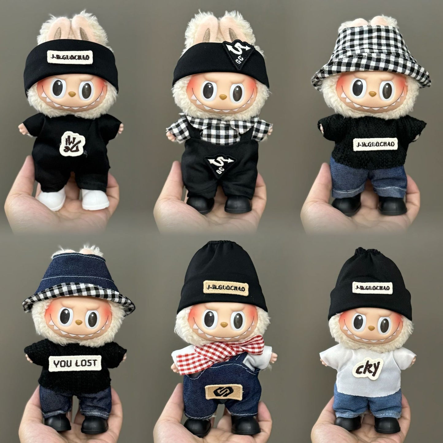 Applicable Only for Clothes Labubu Doll Clothes 123 Generation Labubu Clothes 17cm Pendant Plush Doll Set Dress