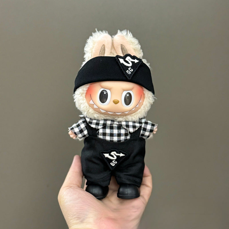 Applicable Only for Clothes Labubu Doll Clothes 123 Generation Labubu Clothes 17cm Pendant Plush Doll Set Dress