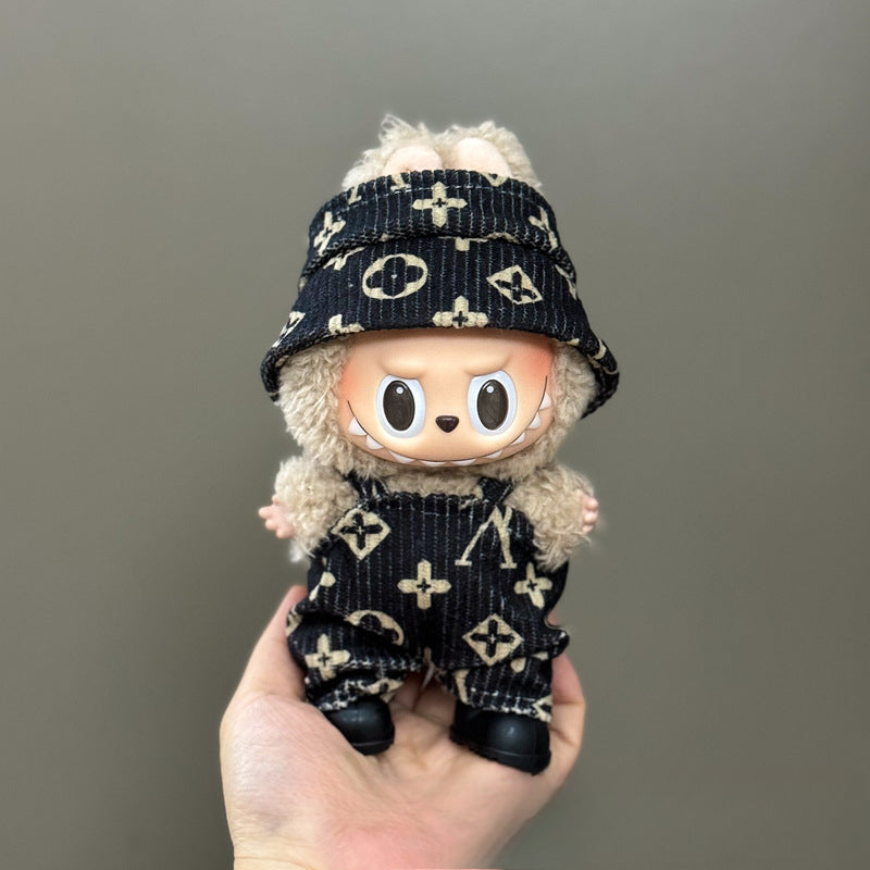 Applicable Only for Clothes Labubu Doll Clothes 123 Generation Labubu Clothes 17cm Pendant Plush Doll Set Dress