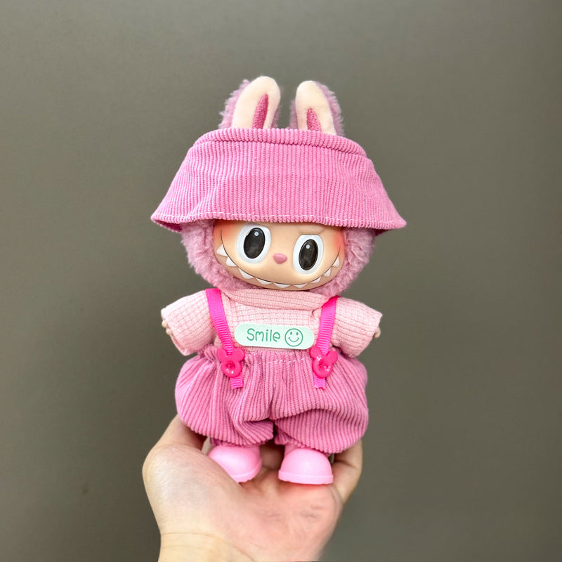 Applicable Only for Clothes Labubu Doll Clothes 123 Generation Labubu Clothes 17cm Pendant Plush Doll Set Dress