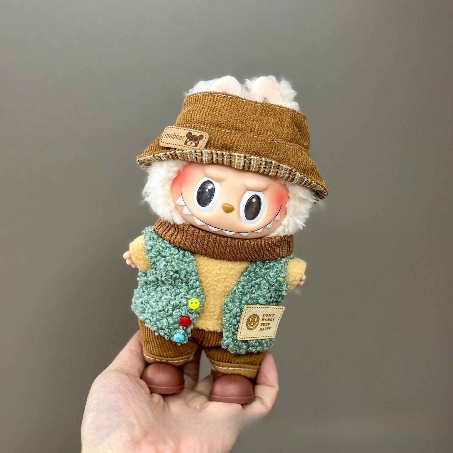 Applicable Only for Clothes Labubu Doll Clothes 123 Generation Labubu Clothes 17cm Pendant Plush Doll Set Dress