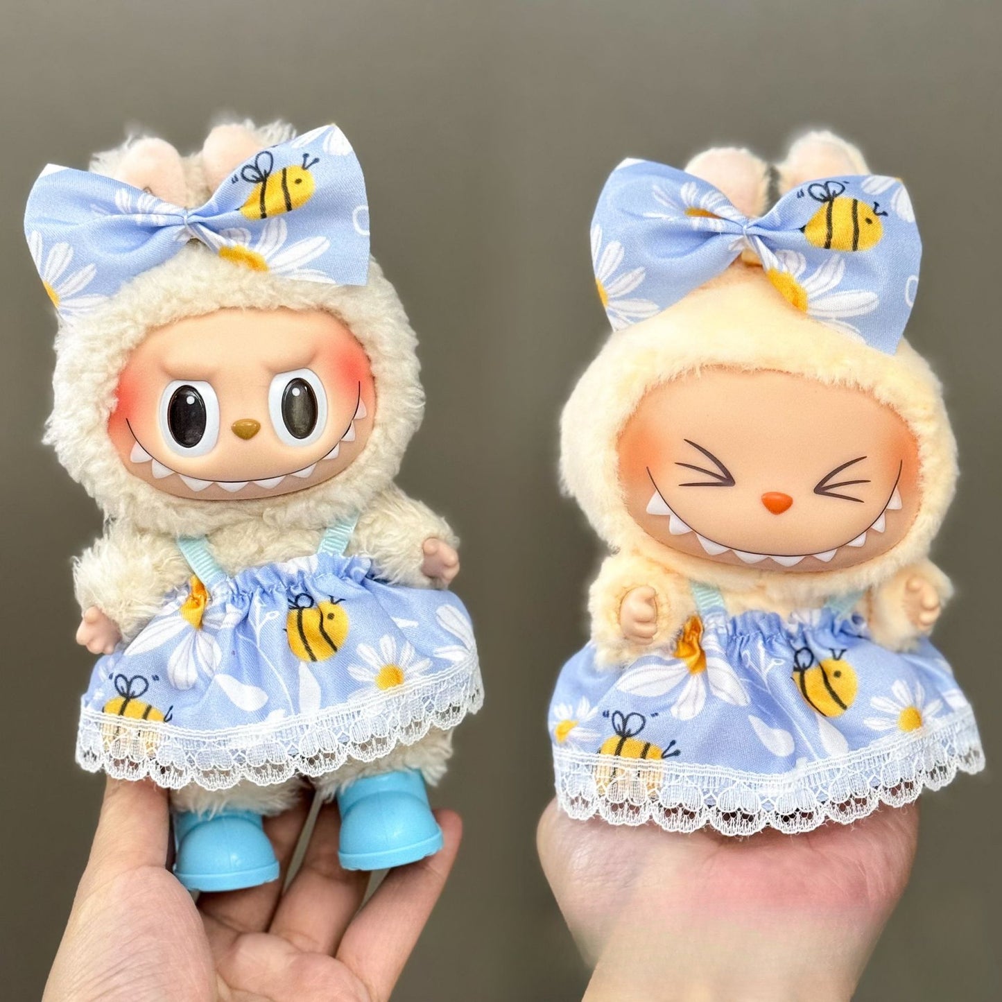 Applicable Only for Clothes Labubu Doll Clothes 123 Generation Labubu Clothes 17cm Pendant Plush Doll Set Dress