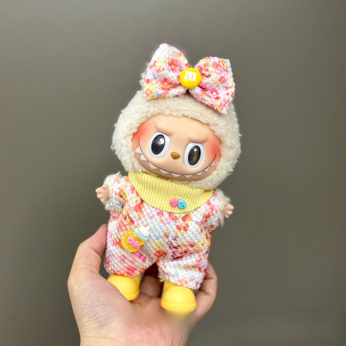 Applicable Only for Clothes Labubu Doll Clothes 123 Generation Labubu Clothes 17cm Pendant Plush Doll Set Dress