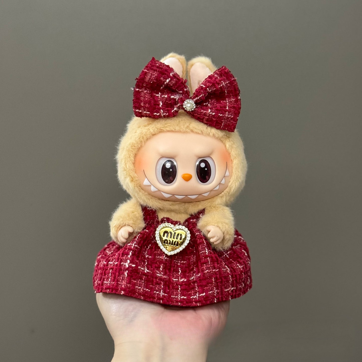 Applicable Only for Clothes Labubu Doll Clothes 123 Generation Labubu Clothes 17cm Pendant Plush Doll Set Dress
