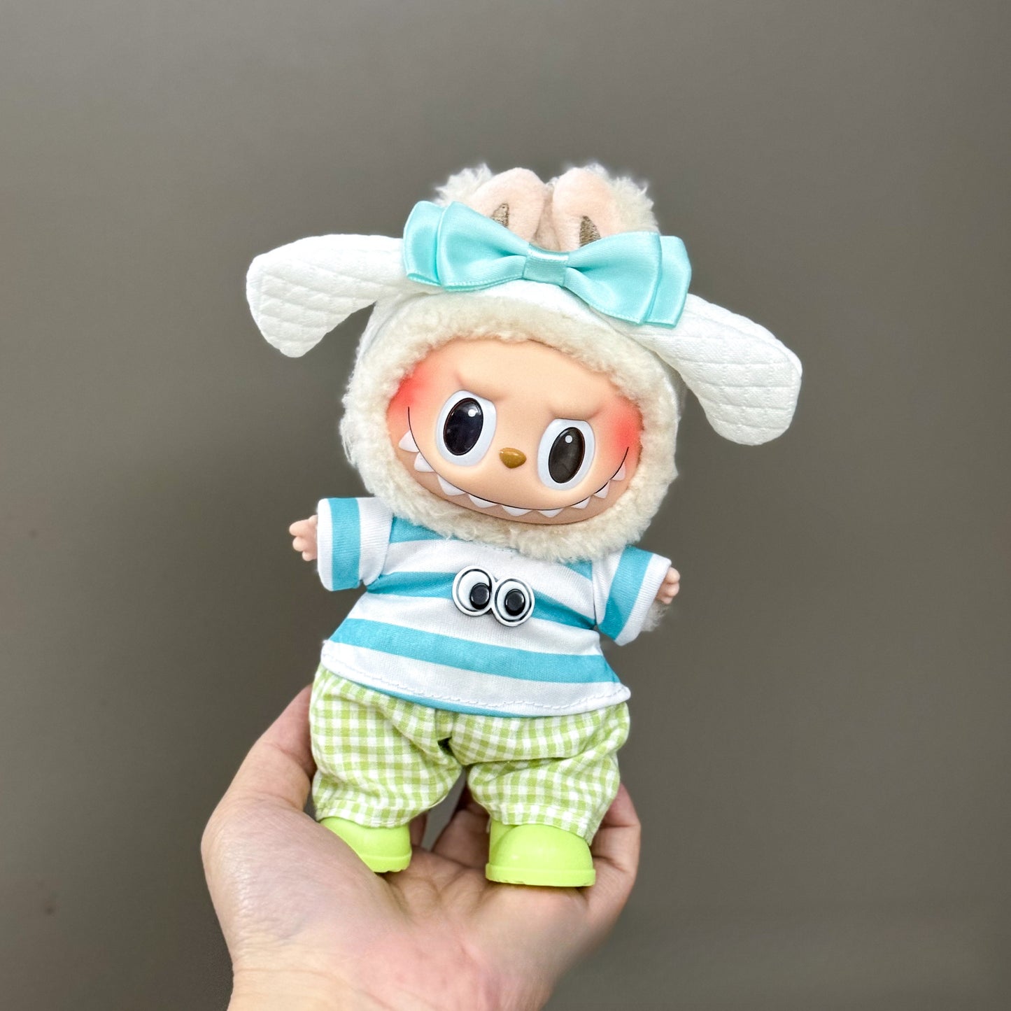 Applicable Only for Clothes Labubu Doll Clothes 123 Generation Labubu Clothes 17cm Pendant Plush Doll Set Dress