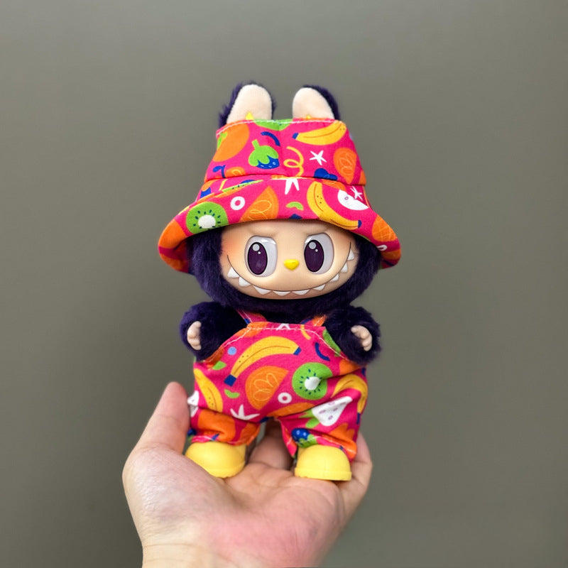 Applicable Only for Clothes Labubu Doll Clothes 123 Generation Labubu Clothes 17cm Pendant Plush Doll Set Dress