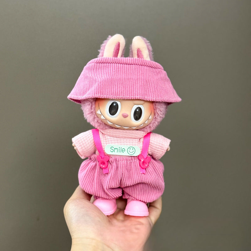 Applicable Only for Clothes Labubu Doll Clothes 123 Generation Labubu Clothes 17cm Pendant Plush Doll Set Dress