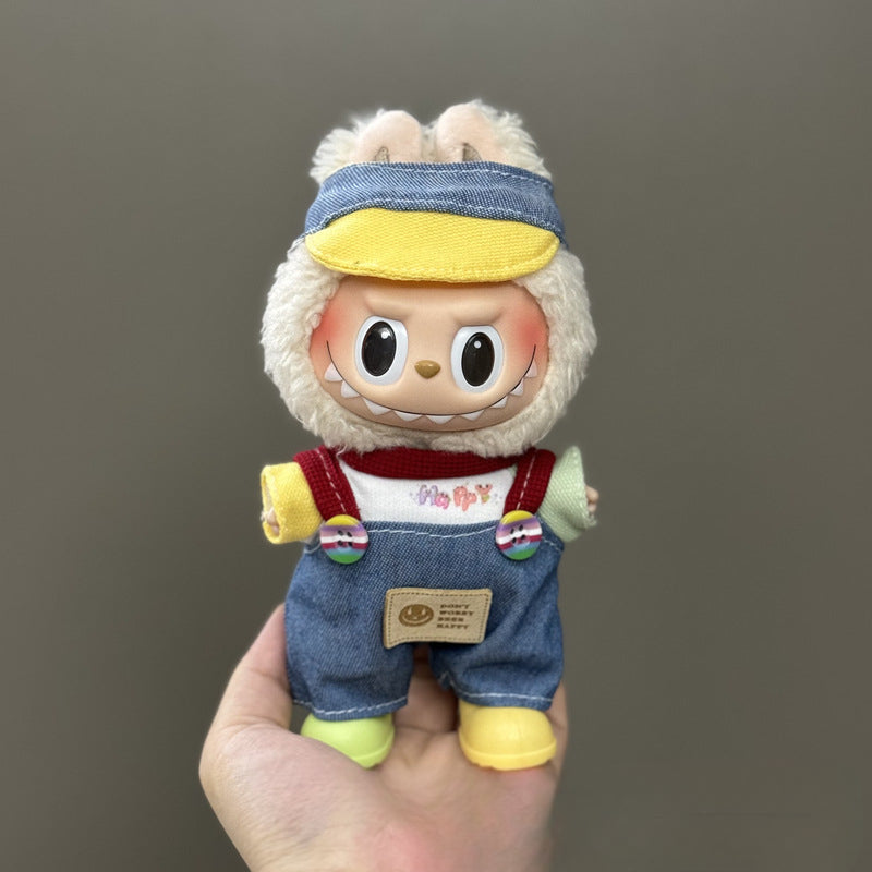 Applicable Only for Clothes Labubu Doll Clothes 123 Generation Labubu Clothes 17cm Pendant Plush Doll Set Dress