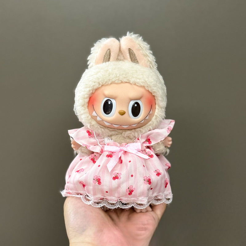 Applicable Only for Clothes Labubu Doll Clothes 123 Generation Labubu Clothes 17cm Pendant Plush Doll Set Dress