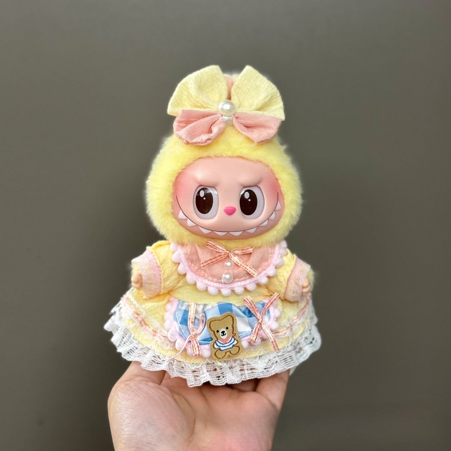 Applicable Only for Clothes Labubu Doll Clothes 123 Generation Labubu Clothes 17cm Pendant Plush Doll Set Dress