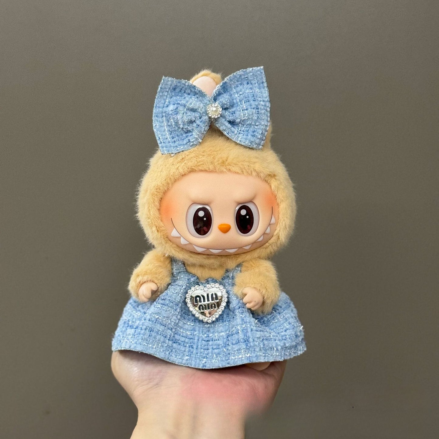 Applicable Only for Clothes Labubu Doll Clothes 123 Generation Labubu Clothes 17cm Pendant Plush Doll Set Dress