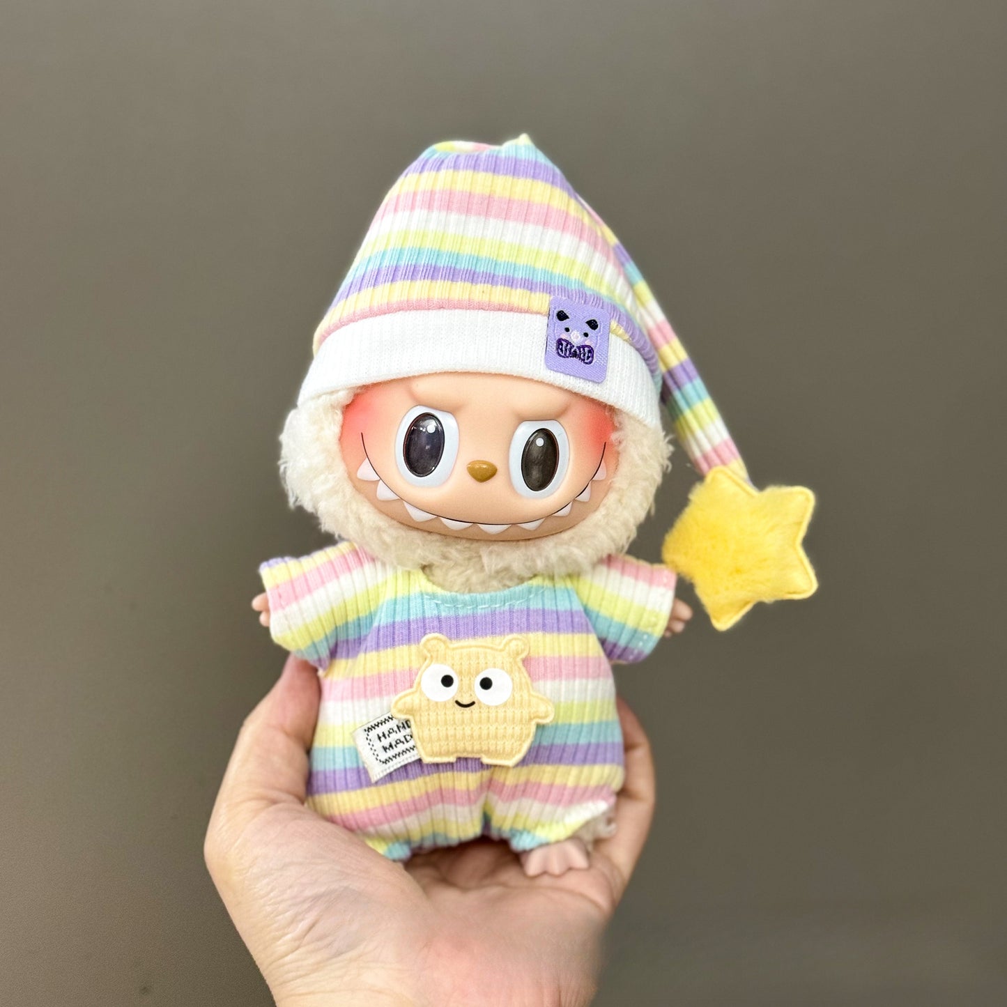 Applicable Only for Clothes Labubu Doll Clothes 123 Generation Labubu Clothes 17cm Pendant Plush Doll Set Dress