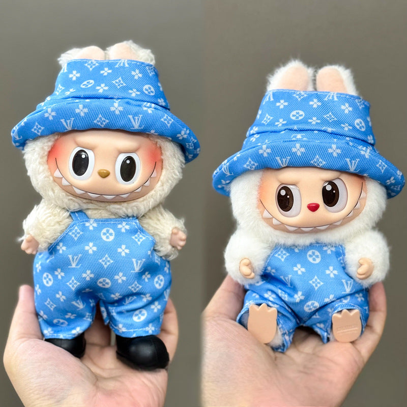 Applicable Only for Clothes Labubu Doll Clothes 123 Generation Labubu Clothes 17cm Pendant Plush Doll Set Dress