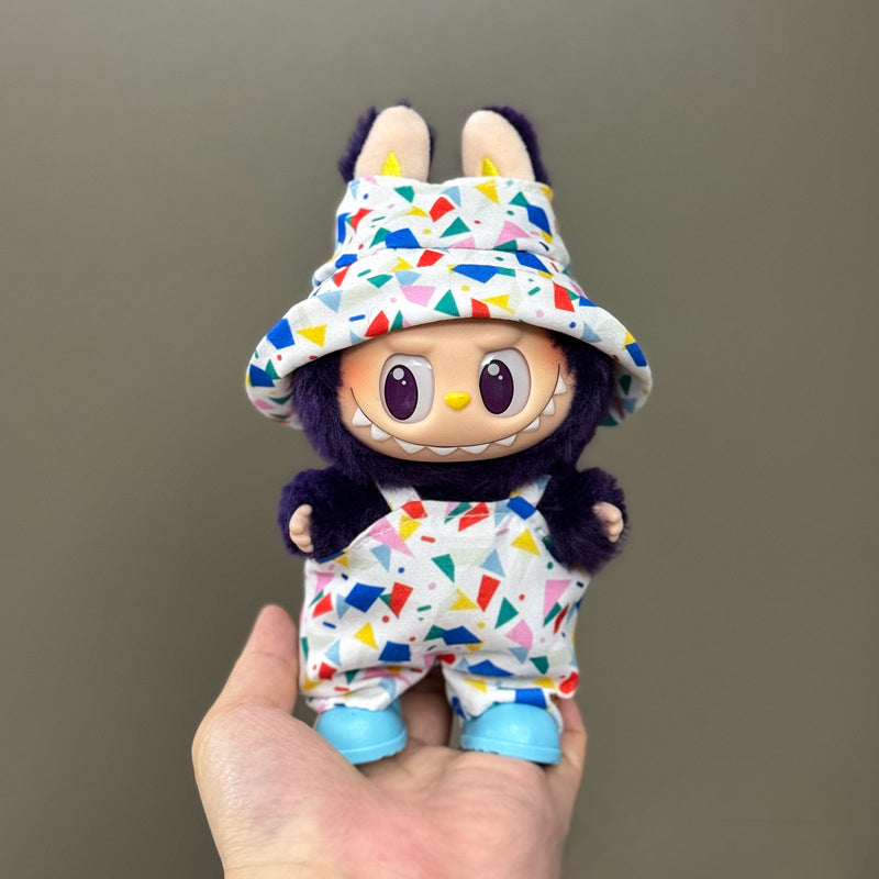 Applicable Only for Clothes Labubu Doll Clothes 123 Generation Labubu Clothes 17cm Pendant Plush Doll Set Dress