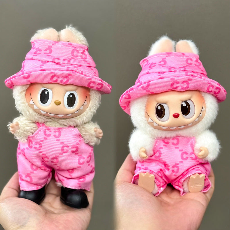 Applicable Only for Clothes Labubu Doll Clothes 123 Generation Labubu Clothes 17cm Pendant Plush Doll Set Dress