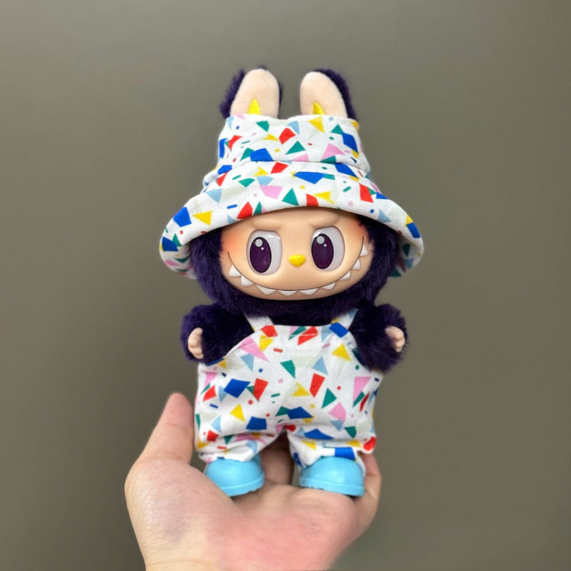 Applicable Only for Clothes Labubu Doll Clothes 123 Generation Labubu Clothes 17cm Pendant Plush Doll Set Dress