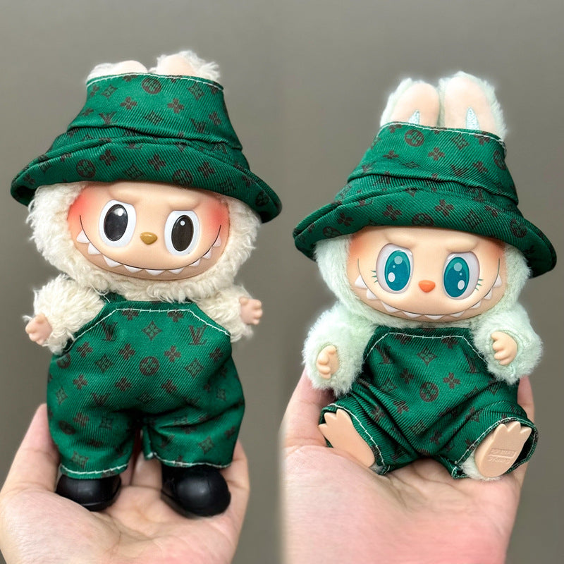 Applicable Only for Clothes Labubu Doll Clothes 123 Generation Labubu Clothes 17cm Pendant Plush Doll Set Dress