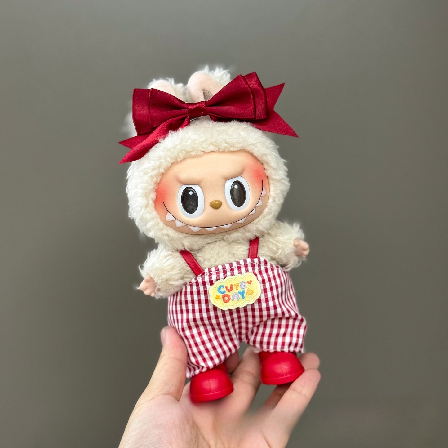 Applicable Only for Clothes Labubu Doll Clothes 123 Generation Labubu Clothes 17cm Pendant Plush Doll Set Dress