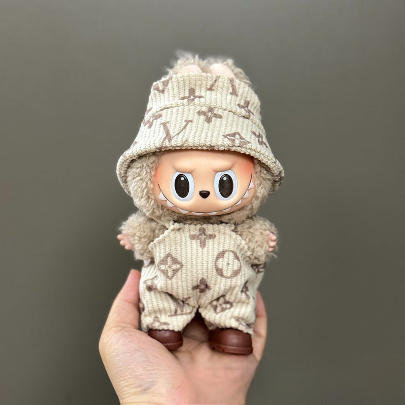 Applicable Only for Clothes Labubu Doll Clothes 123 Generation Labubu Clothes 17cm Pendant Plush Doll Set Dress