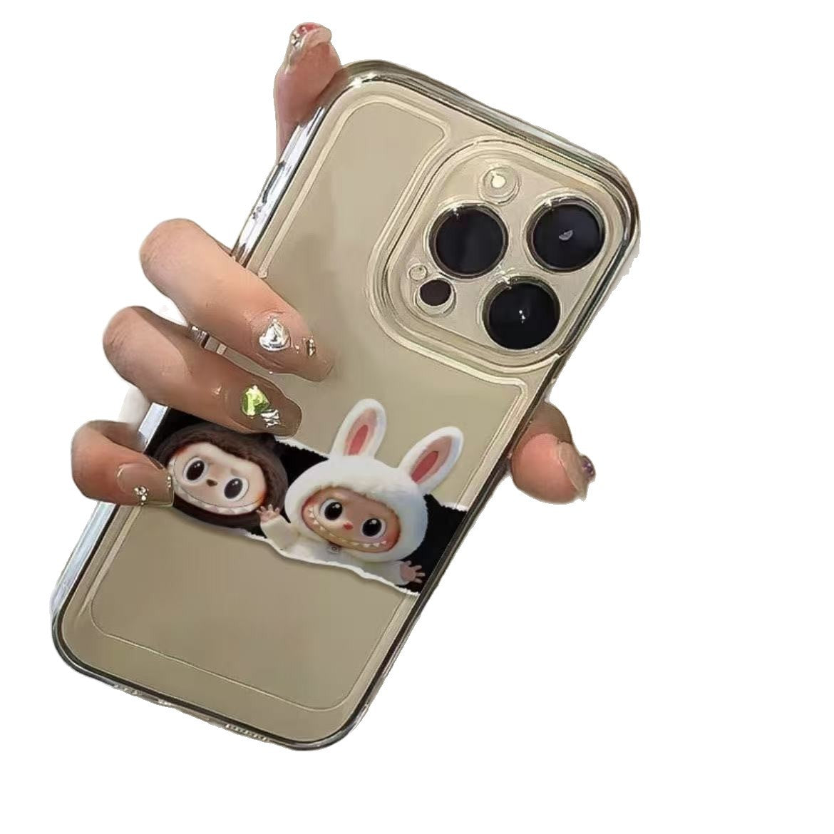 Minimalist Apple 16 Labubu Phone Case iPhone 13/14/15 Pro Max Full Coverage 12/11 Space XR/XS