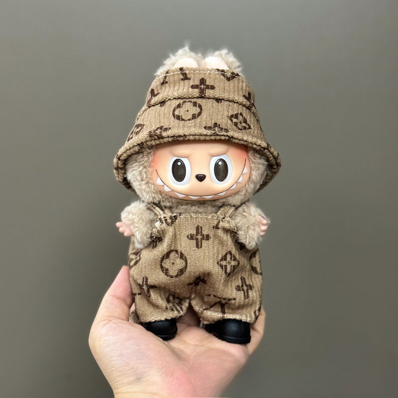 Applicable Only for Clothes Labubu Doll Clothes 123 Generation Labubu Clothes 17cm Pendant Plush Doll Set Dress