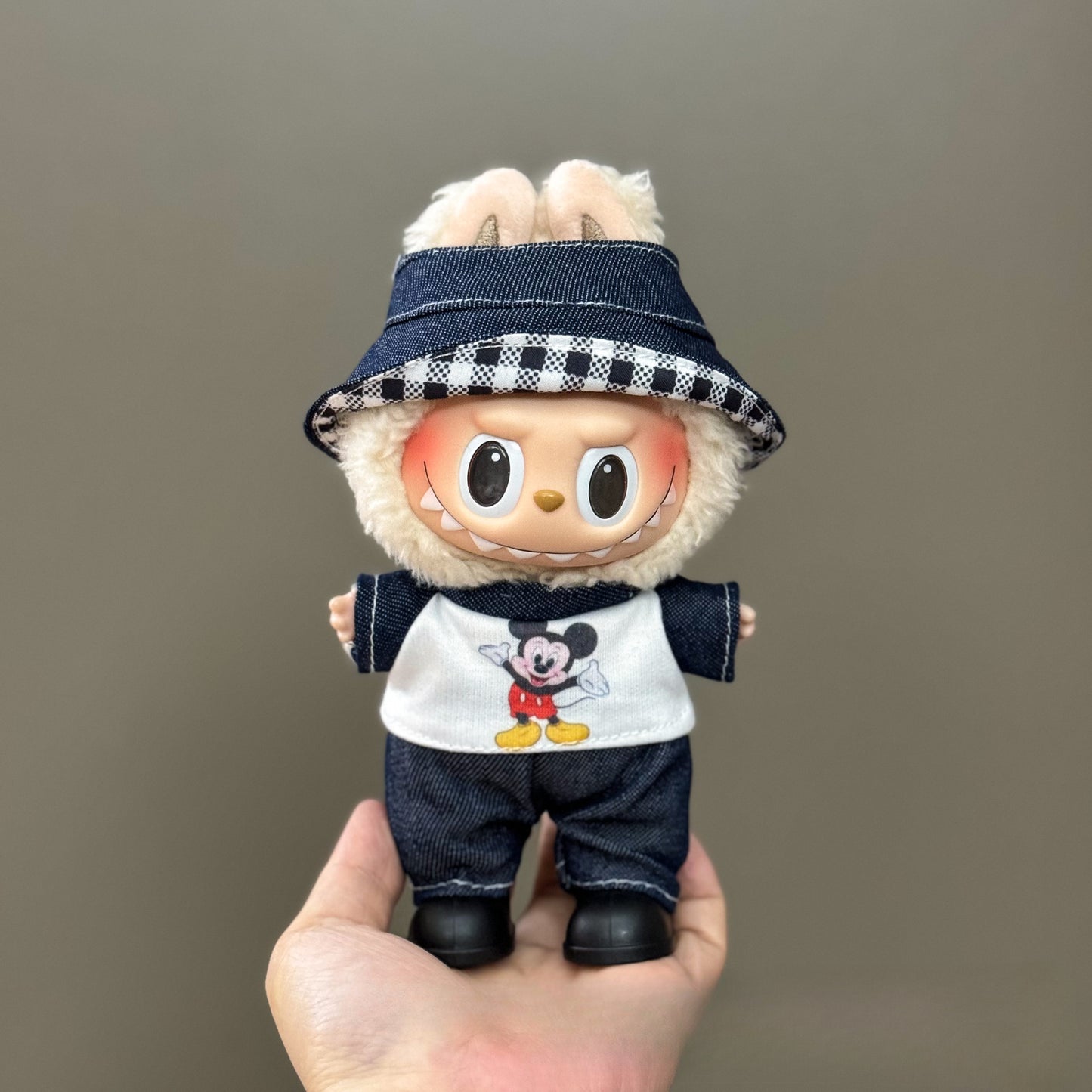 Applicable Only for Clothes Labubu Doll Clothes 123 Generation Labubu Clothes 17cm Pendant Plush Doll Set Dress