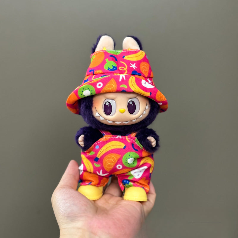 Applicable Only for Clothes Labubu Doll Clothes 123 Generation Labubu Clothes 17cm Pendant Plush Doll Set Dress