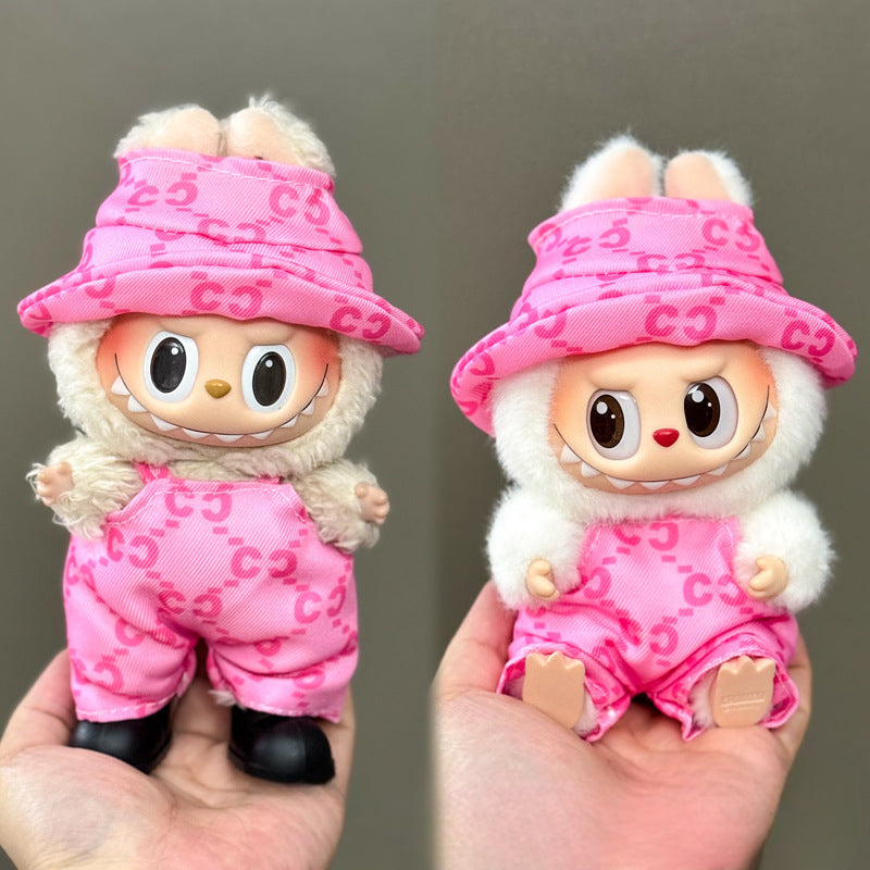 Applicable Only for Clothes Labubu Doll Clothes 123 Generation Labubu Clothes 17cm Pendant Plush Doll Set Dress