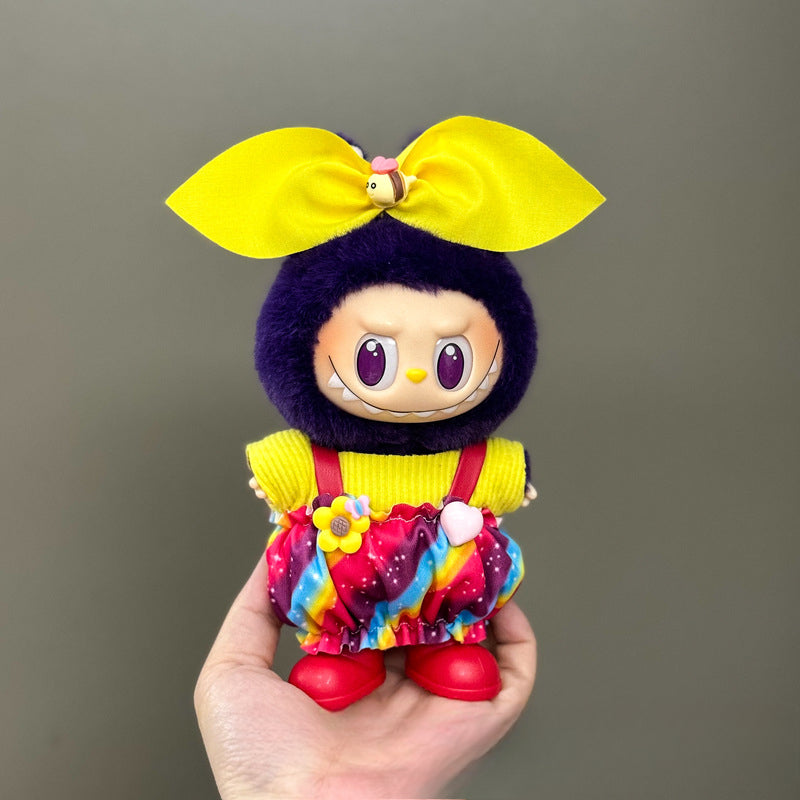 Applicable Only for Clothes Labubu Doll Clothes 123 Generation Labubu Clothes 17cm Pendant Plush Doll Set Dress