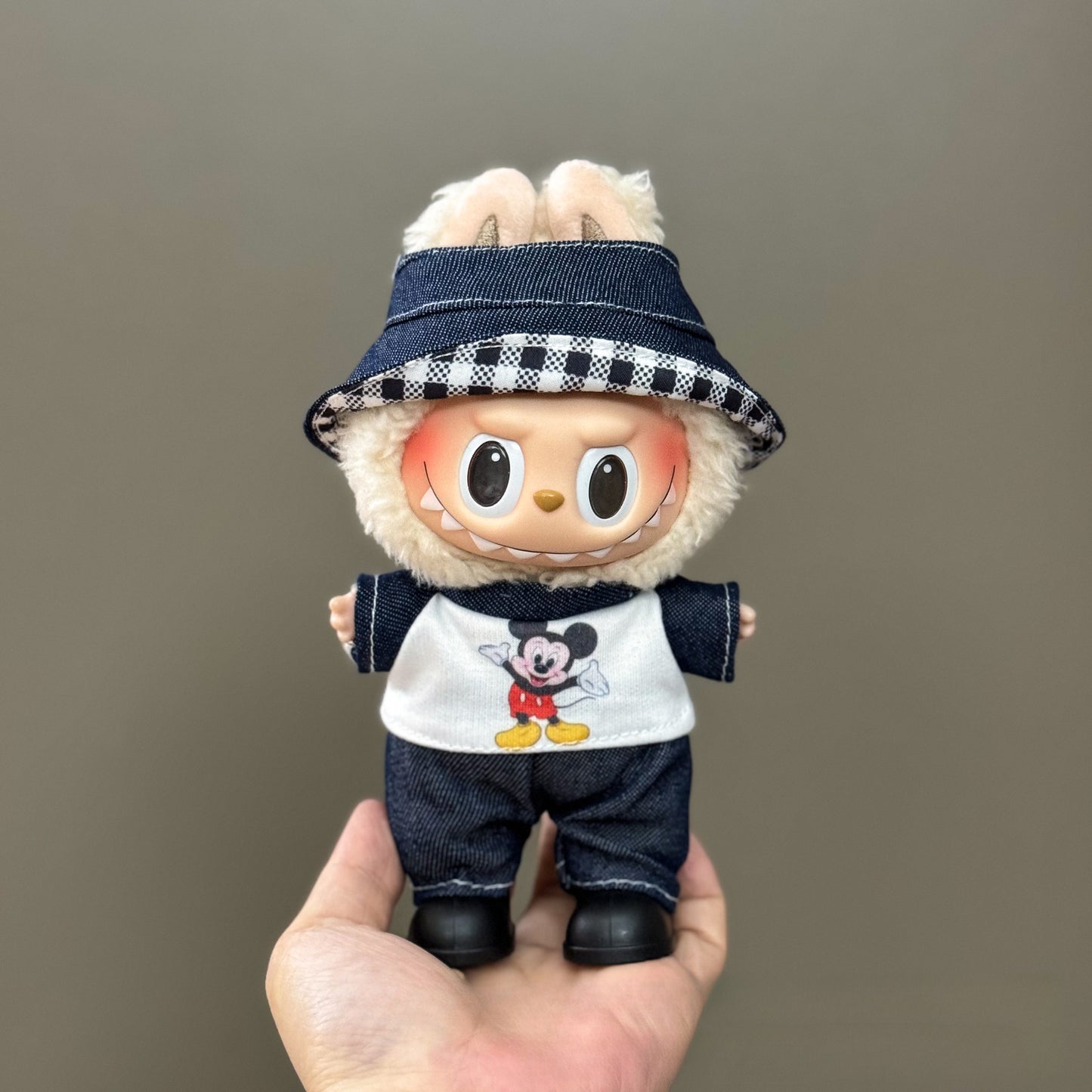 Applicable Only for Clothes Labubu Doll Clothes 123 Generation Labubu Clothes 17cm Pendant Plush Doll Set Dress