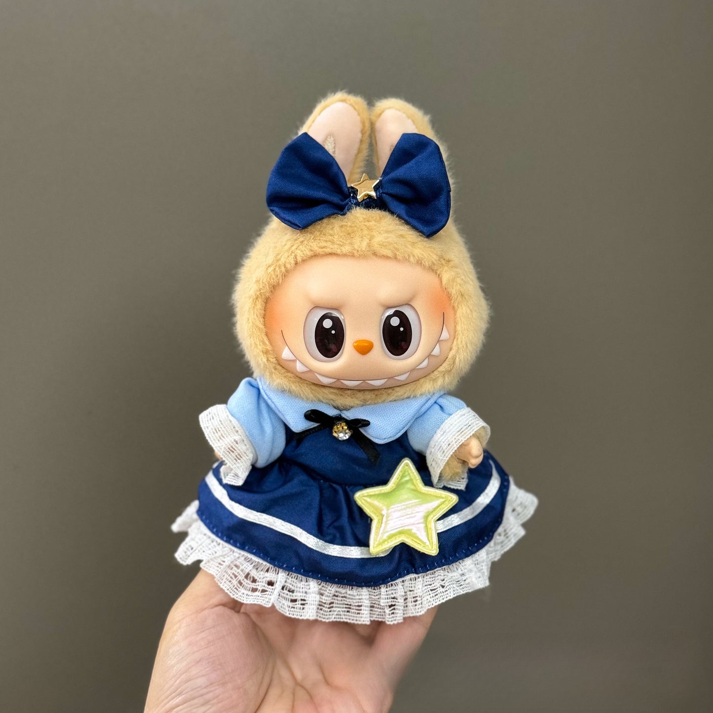 Applicable Only for Clothes Labubu Doll Clothes 123 Generation Labubu Clothes 17cm Pendant Plush Doll Set Dress