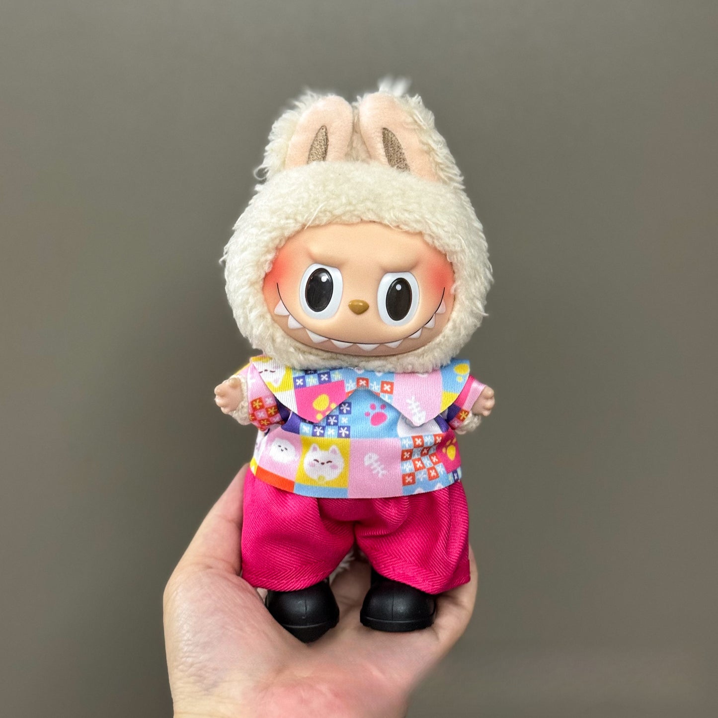 Applicable Only for Clothes Labubu Doll Clothes 123 Generation Labubu Clothes 17cm Pendant Plush Doll Set Dress