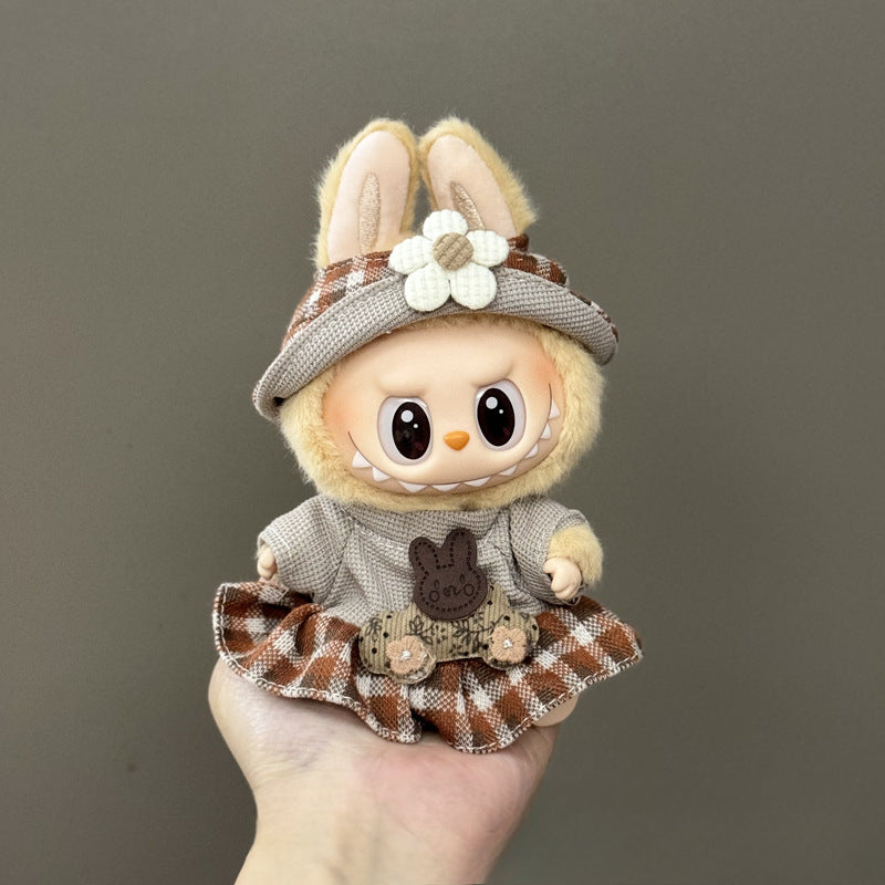 Applicable Only for Clothes Labubu Doll Clothes 123 Generation Labubu Clothes 17cm Pendant Plush Doll Set Dress