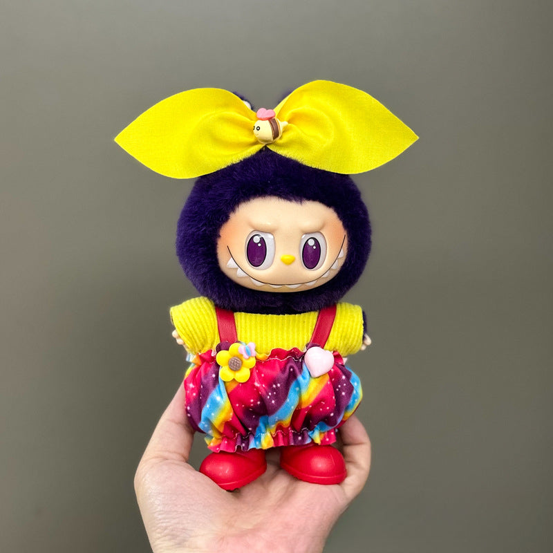 Applicable Only for Clothes Labubu Doll Clothes 123 Generation Labubu Clothes 17cm Pendant Plush Doll Set Dress