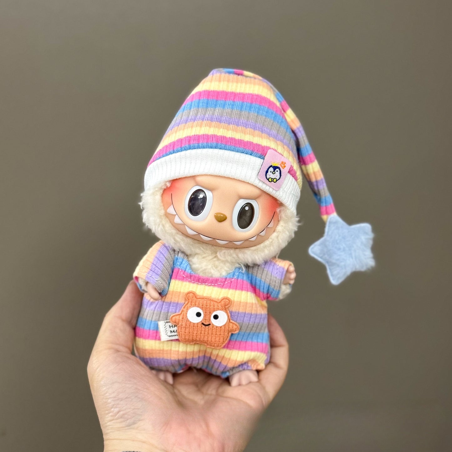 Applicable Only for Clothes Labubu Doll Clothes 123 Generation Labubu Clothes 17cm Pendant Plush Doll Set Dress