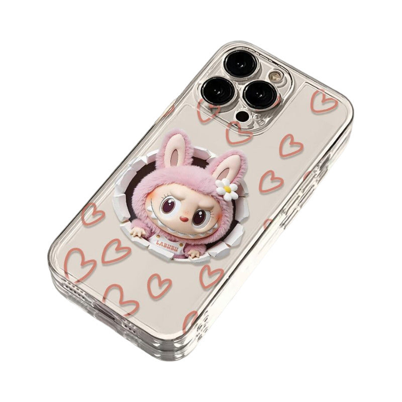 Cross-border New Labubu Phone Case Compatible with iPhone 16 Pro Max/15 Transparent Case